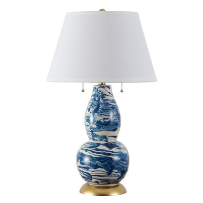 COLOR SWIRLS GLASS TABLE LAMP-SET(2)