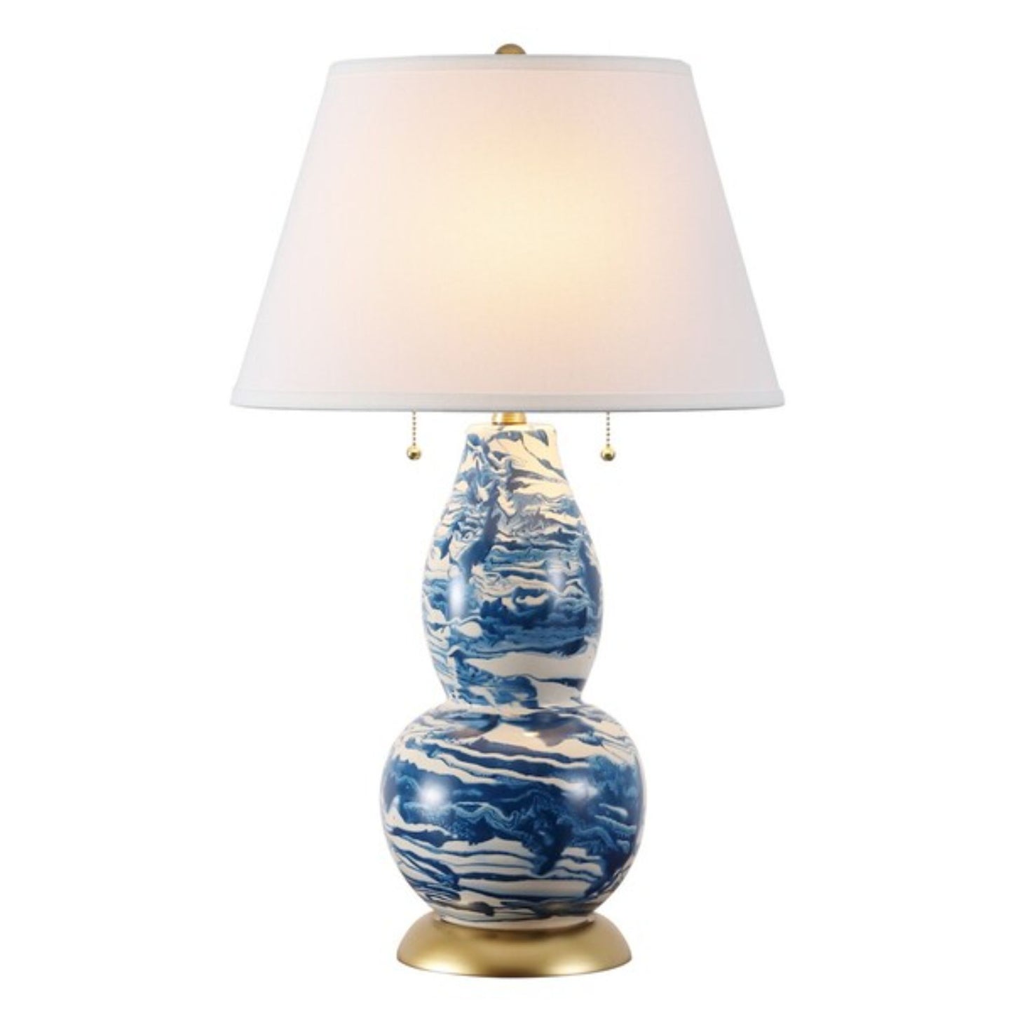 COLOR SWIRLS GLASS TABLE LAMP-SET(2)