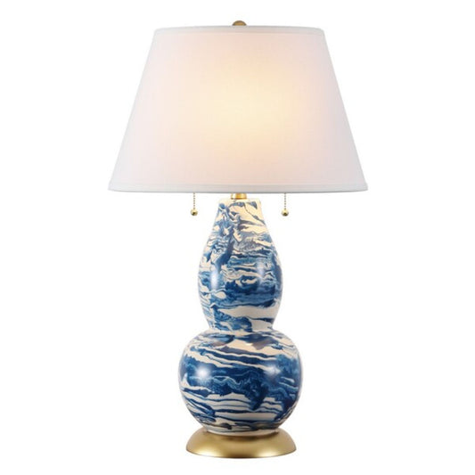 COLOR SWIRLS GLASS TABLE LAMP-SET(2)