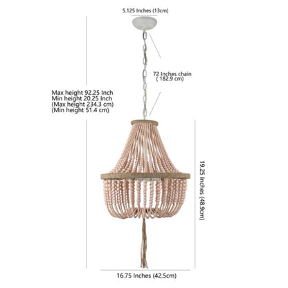 LUSH KRISTI 3 LIGHT BEADED PENDANT