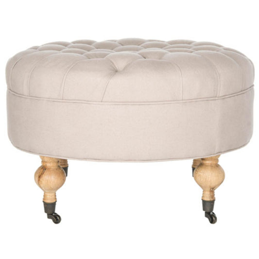 Clara Tufted Round Ottoman