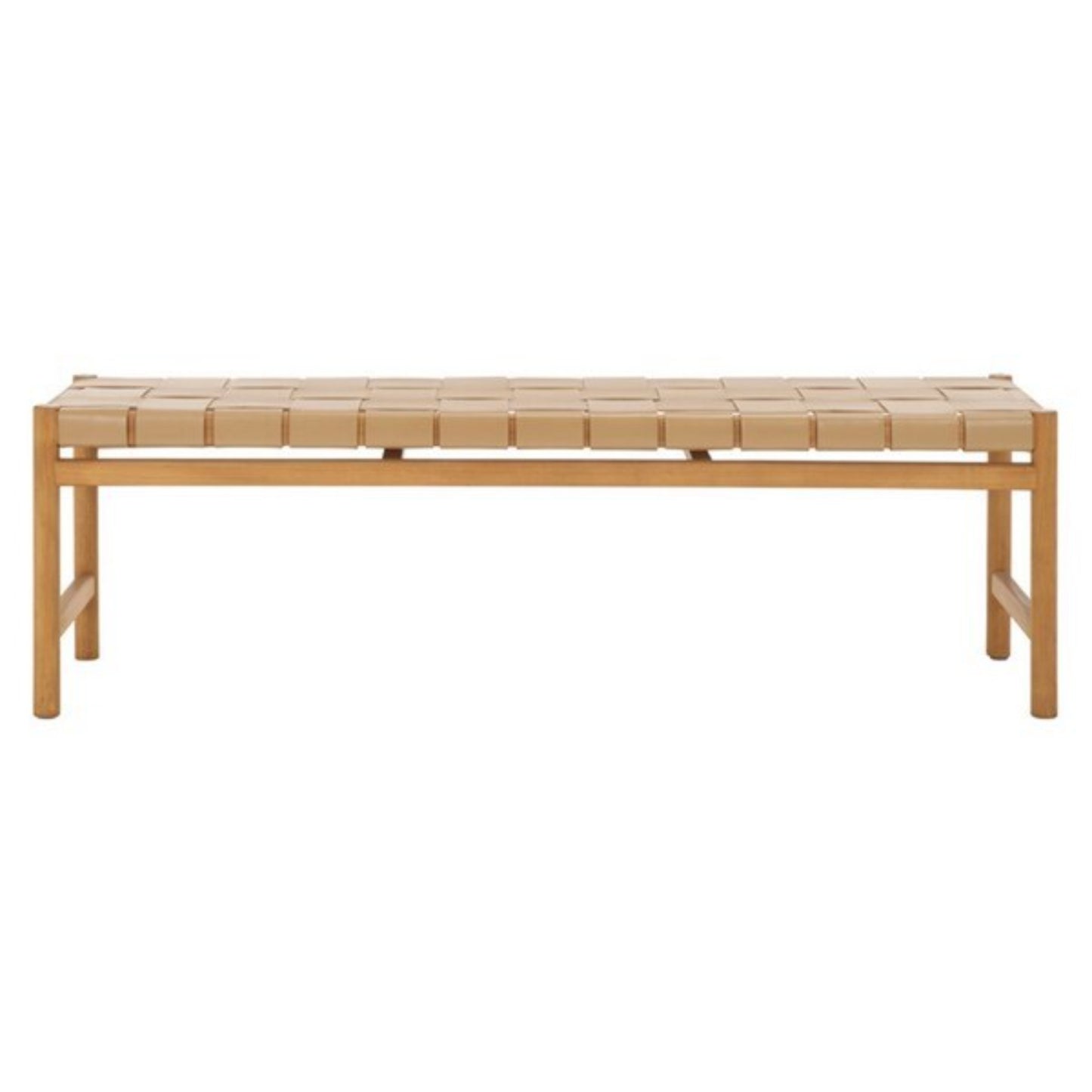 Devnie Woven Leather Bench