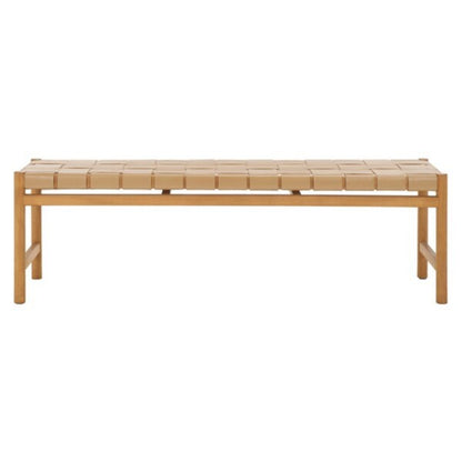 Devnie Woven Leather Bench