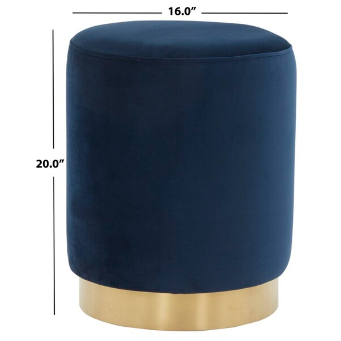 Elsworth Velvet Ottoman