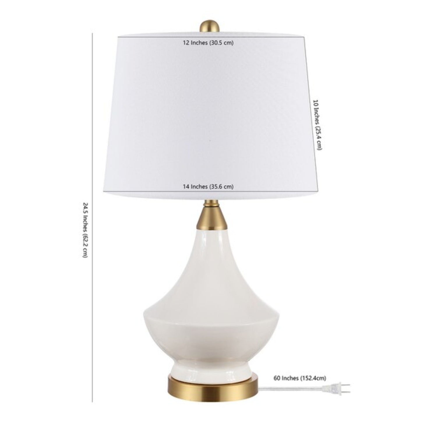 SET of 2 MARLOWE GLASS TABLE LAMP