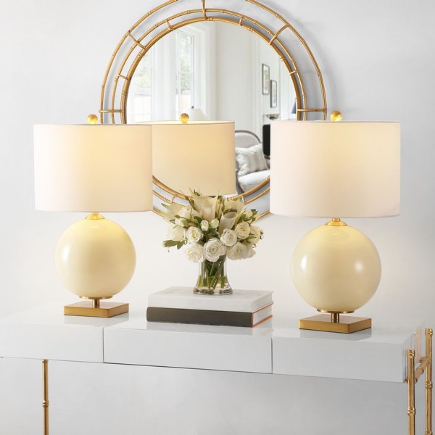 SET of 2 ANINA GLASS TABLE LAMPS